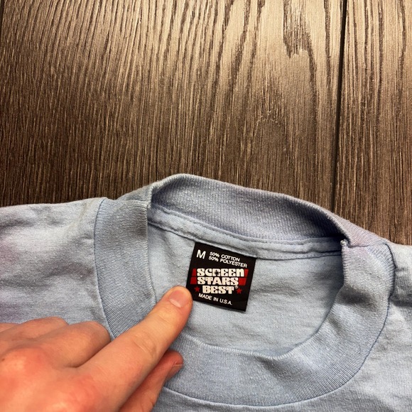 Vintage 1996 Snow White Seven Dwarfs Shirt Blue Medium Thin Disney - Picture 3 of 8